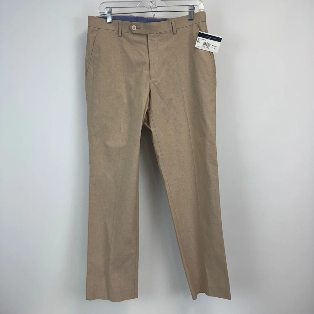 Tommy Hilfiger TH Flex Mens Tan Hall Modern Fit Suit Separate Pant 33W 30L NWT